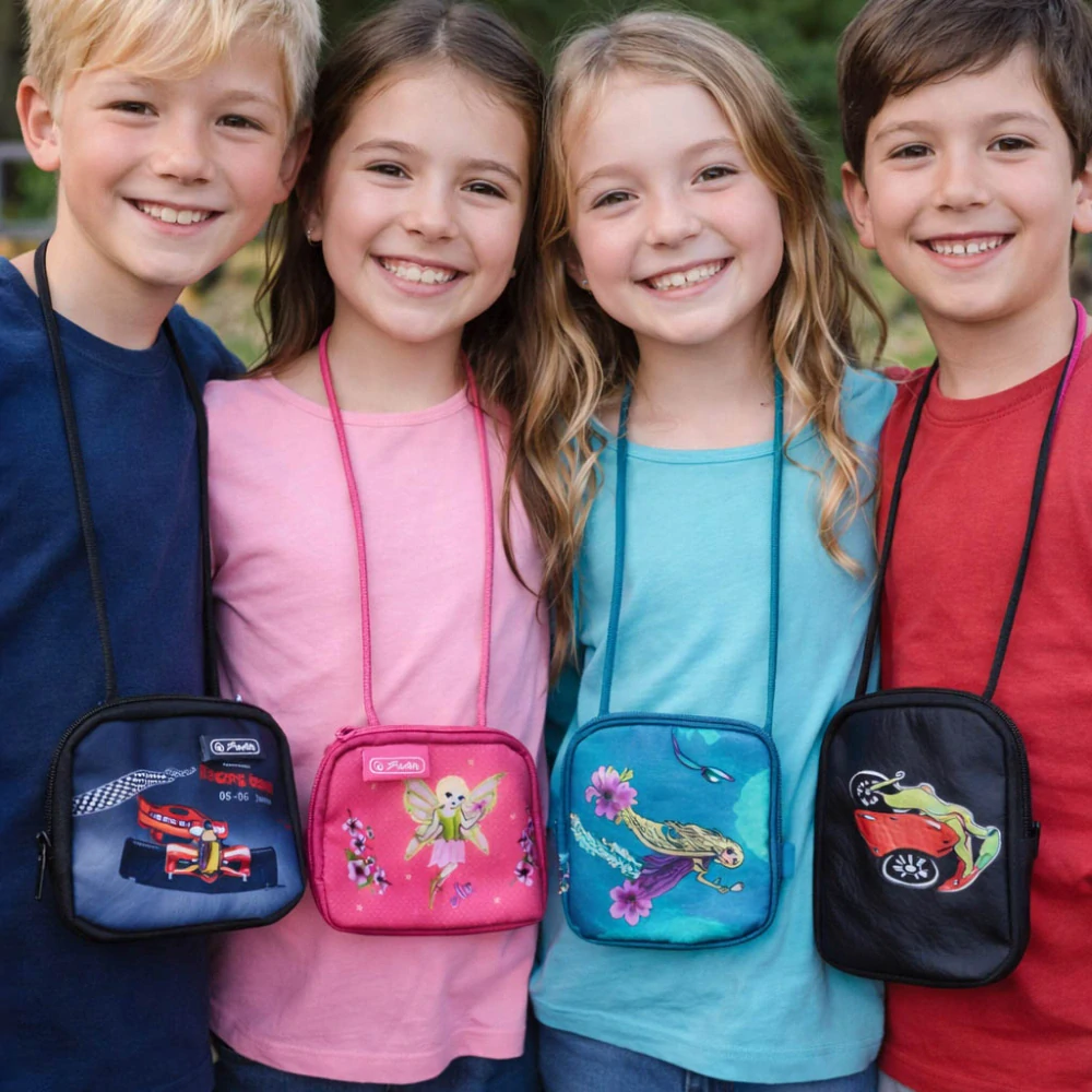 Herlitz - Detská peňaženka na krk so šnúrkou 14 × 9 × 3,5 cm