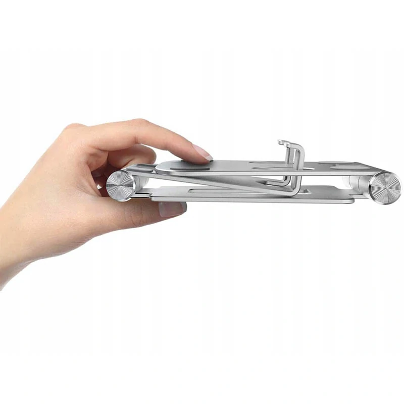 Kovový stojan na telefón a tablet strieborný