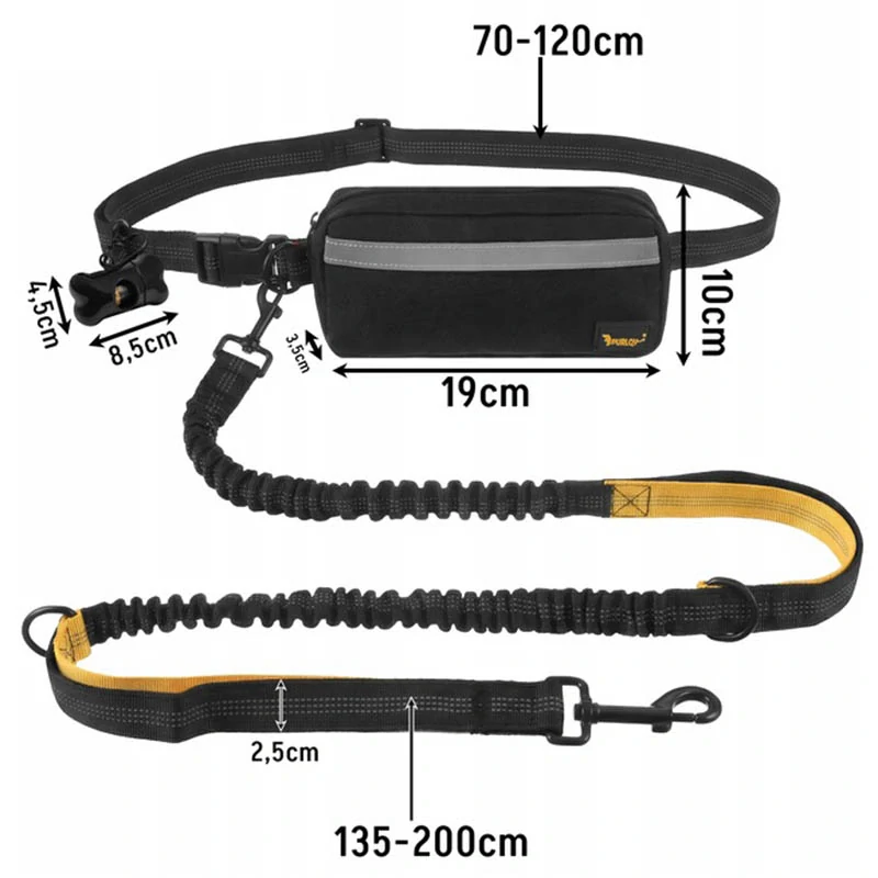 Bedrový pás so šnúrou pre psa