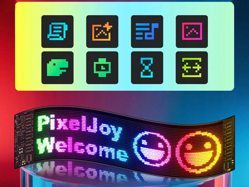 LED panel 16×64 programovateľný na sklo auta