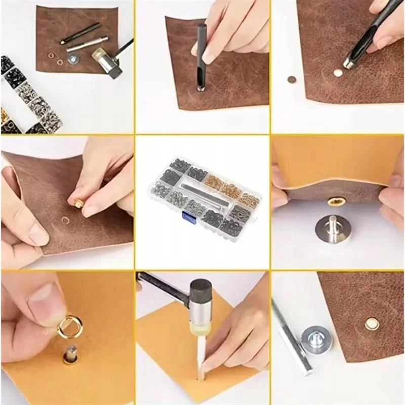 Sada kovových cvokov na oblečenie 90 ks