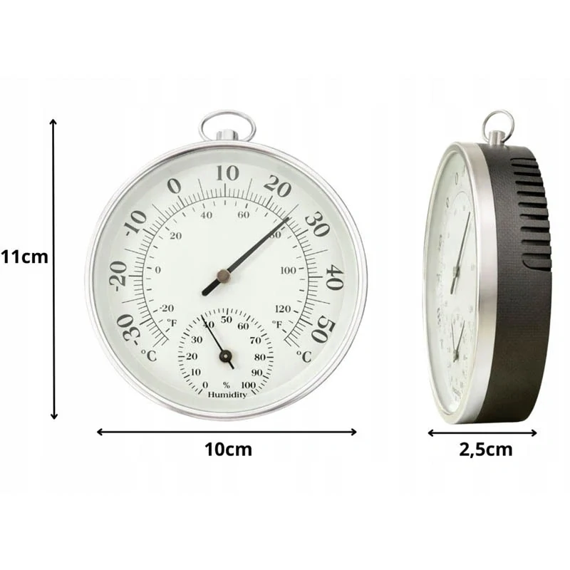 Nástenný teplomer s vlhkomerom analógový