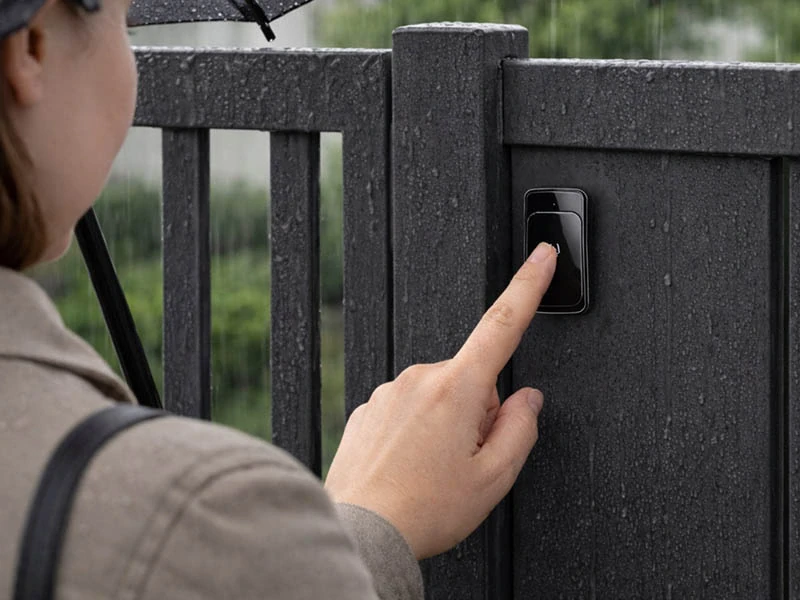 Bezdrôtový zvonček na dvere s dosahom 300 m čierny