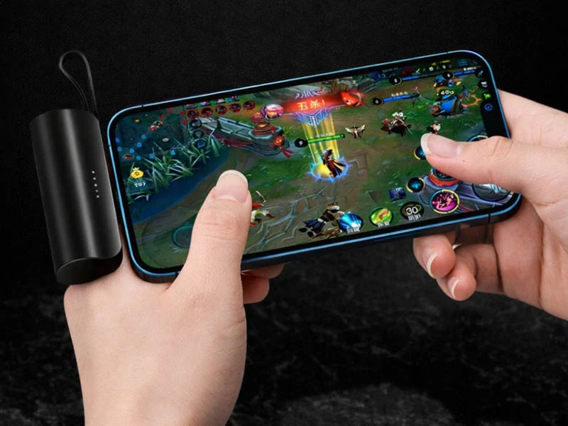 Powerbanka 5000 mAh s Lightning konektorom čierna