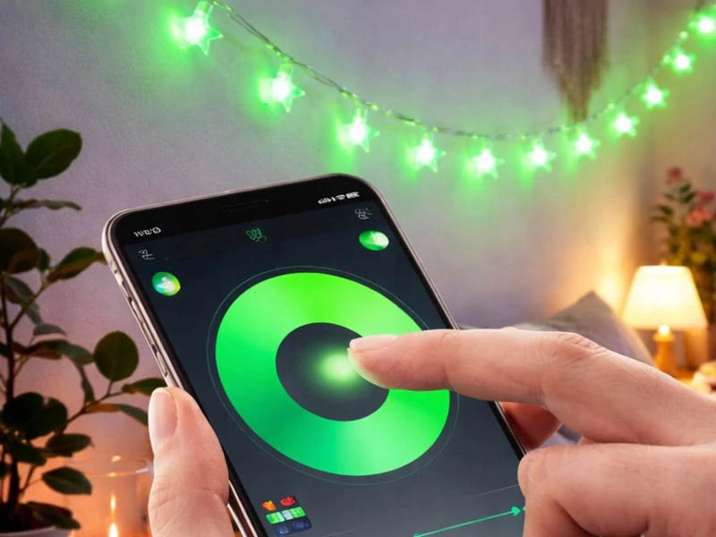 RGB svetelná reťaz 50 LED 7,5 m hviezdičky