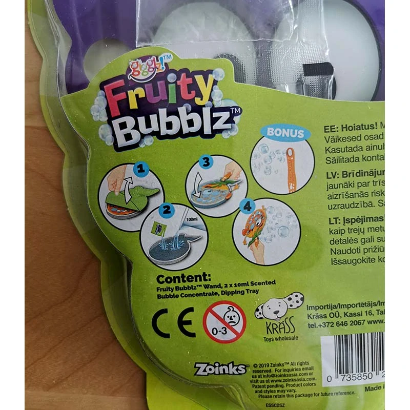 Ovocný bublifuk Fruity Bubblz pre deti