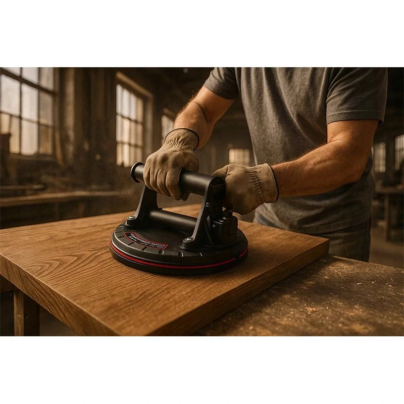 Vákuová prísavka na sklo a dlažbu s manometrom a pumpou 200 kg