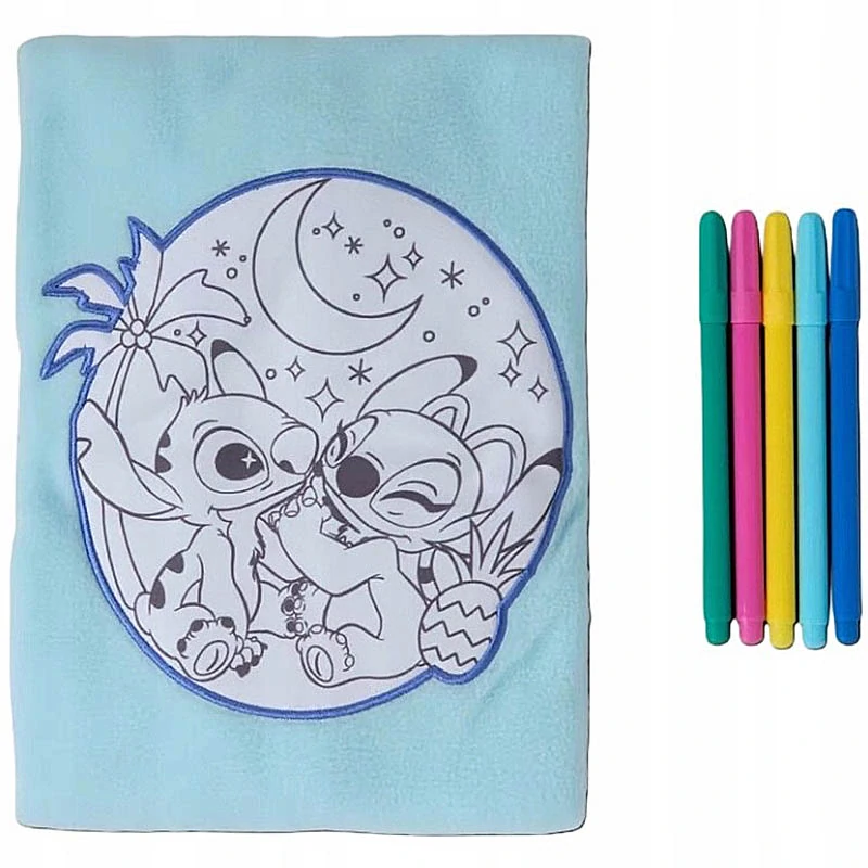 Detská mikina na vyfarbenie Stitch s fixkami