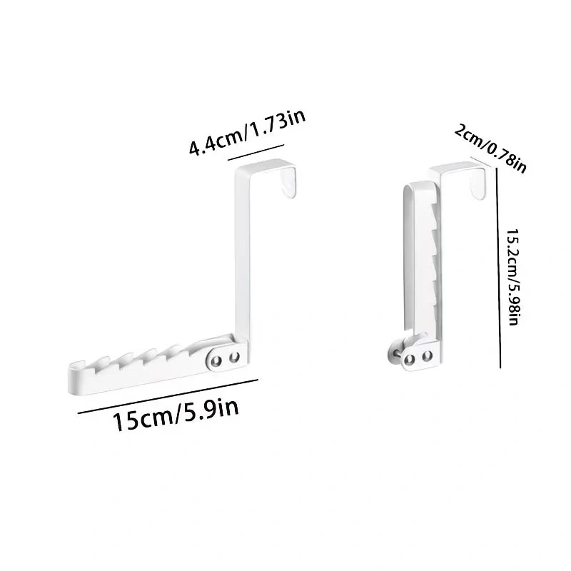 Skladací vešiak na dvere s háčikmi