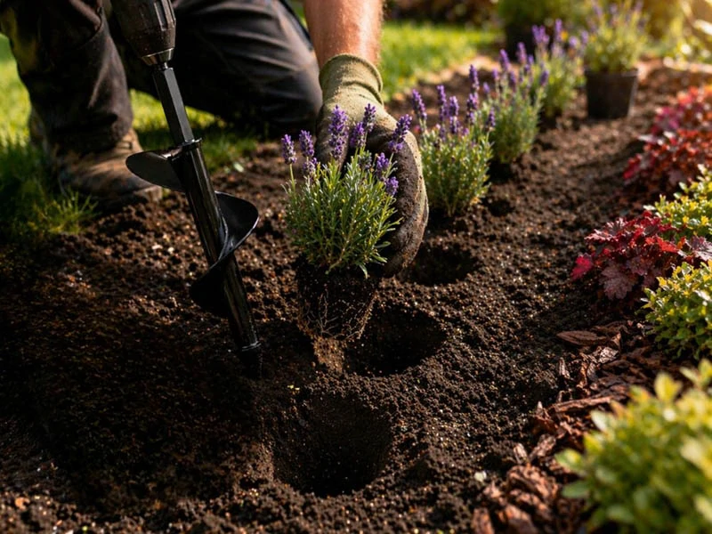 Vrták do pôdy na sadenie rastlín 30 (8) cm / Ø 8 cm