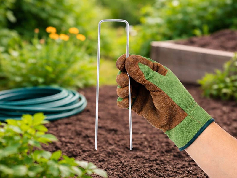 Kovové kolíky na agrotextíliu 15 cm – 10 ks
