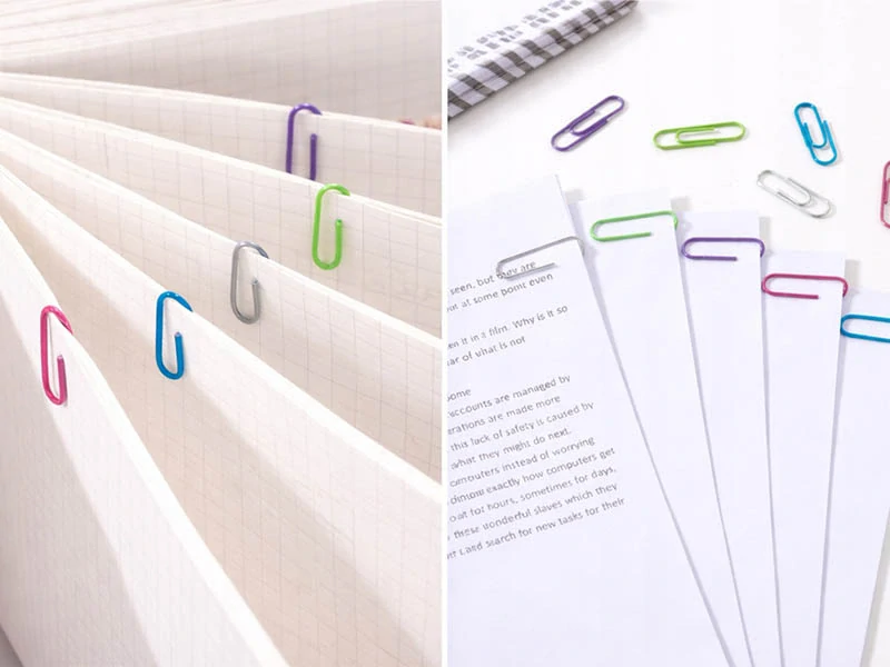 Sponky na papier farebné 70 ks