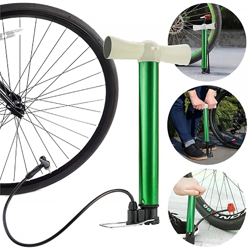 Nožná cyklistická pumpa s hadicou