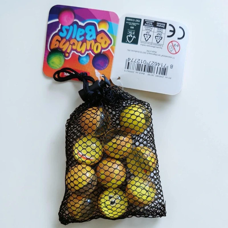 Skákacie loptičky s emotikonmi – sada 10 ks