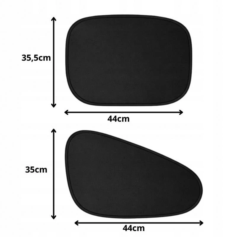 Slnečné clony na bočné okná auta 4 ks