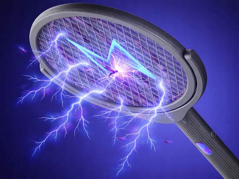 Elektrická plácačka na hmyz s teleskopickou rukoväťou