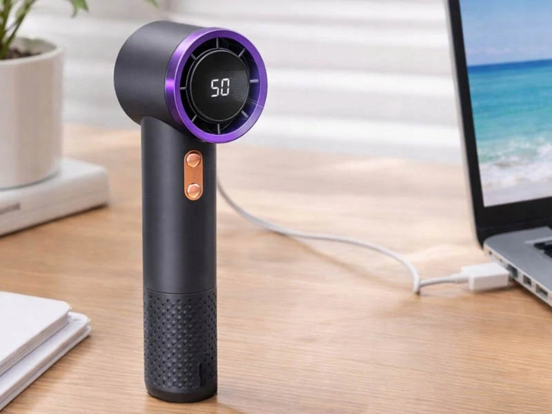 Ručný mini ventilátor USB čierny