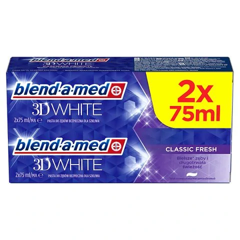 Zubná pasta Blend-a-med 3D White Classic Fresh 2×75 ml