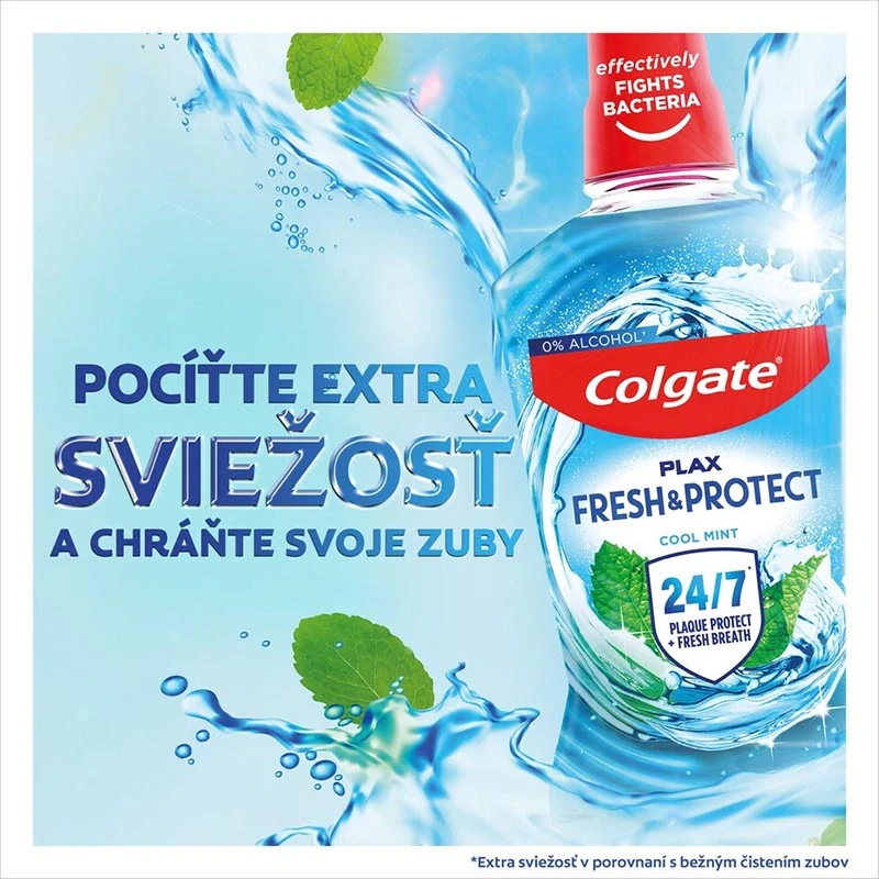 Ústna voda Colgate Plax Fresh & Protect Cool Mint 500 ml