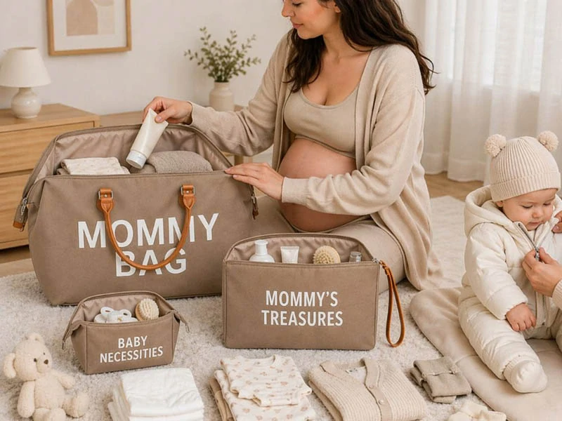 Taška pre mamičku Mommy Bag 3v1 hnedá