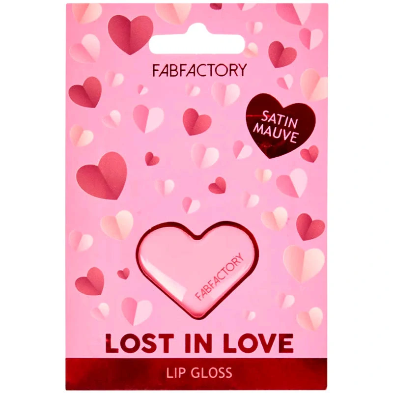 FAB FACTORY Lost In Love lesk na pery Satin Mauve 7,2 ml