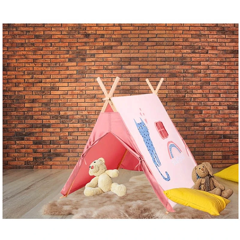 Detský teepee stan ružový 101 × 106 × 106 cm