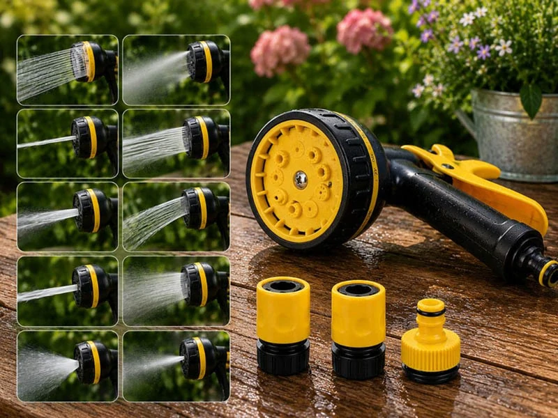 Záhradná pištoľ na hadicu 10 režimov so spojkami