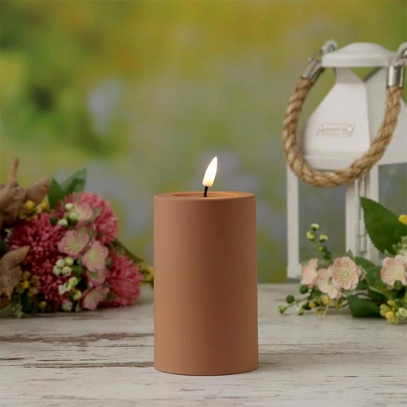 LED sviečky Outdoor 2 ks – terakotová farba