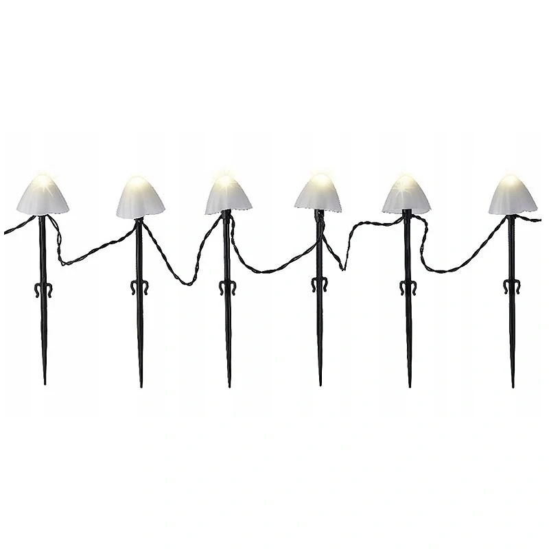 Záhradné LED lampy v tvare húb