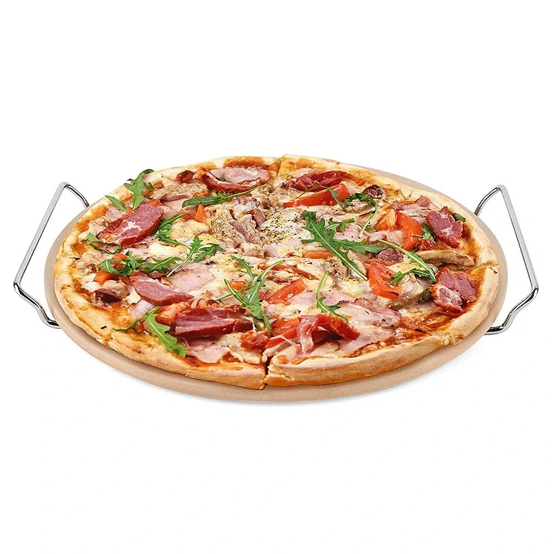 Okrúhly pizza kameň s rukoväťami 36 cm