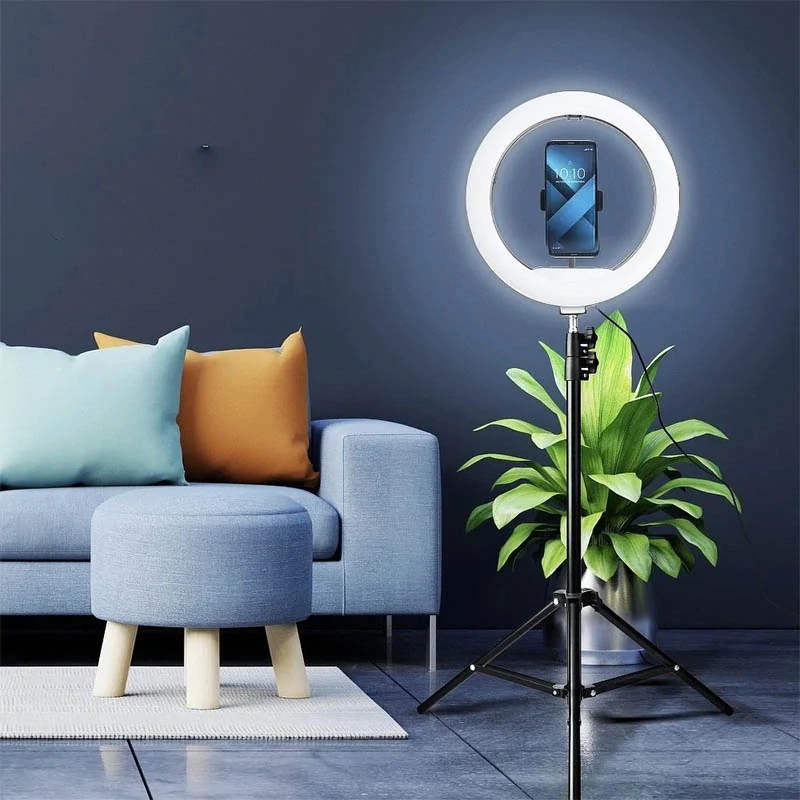 LED kruhové svetlo 26 cm USB – 3 farby svetla