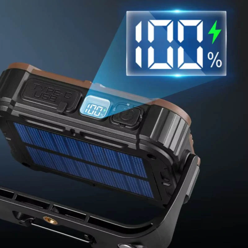 Prenosný solárny LED reflektor s powerbankou 117 LED