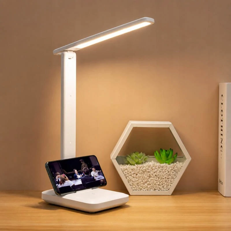 Stolová LED lampa s dotykovým ovládaním a nastaviteľným ramenom