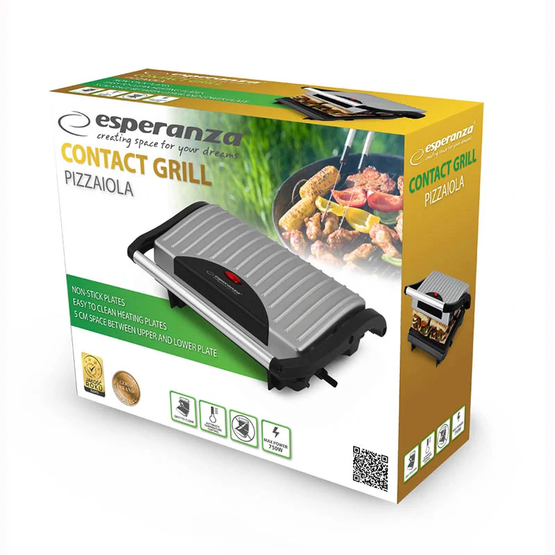 Kontaktný gril Esperanza PIZZAIOLA 750 W