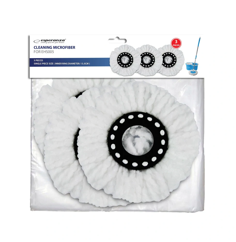 Náhradné mikrovláknové návleky na rotačný mop Esperanza Perfect Clean – 3 kusy