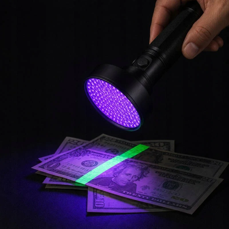 UV LED baterka 100 LED 395 nm