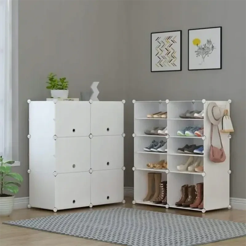 Modulárna skriňa HÖGLER s dvierkami 6 modulov 12 úrovní 85 x 96 x 31 cm biela