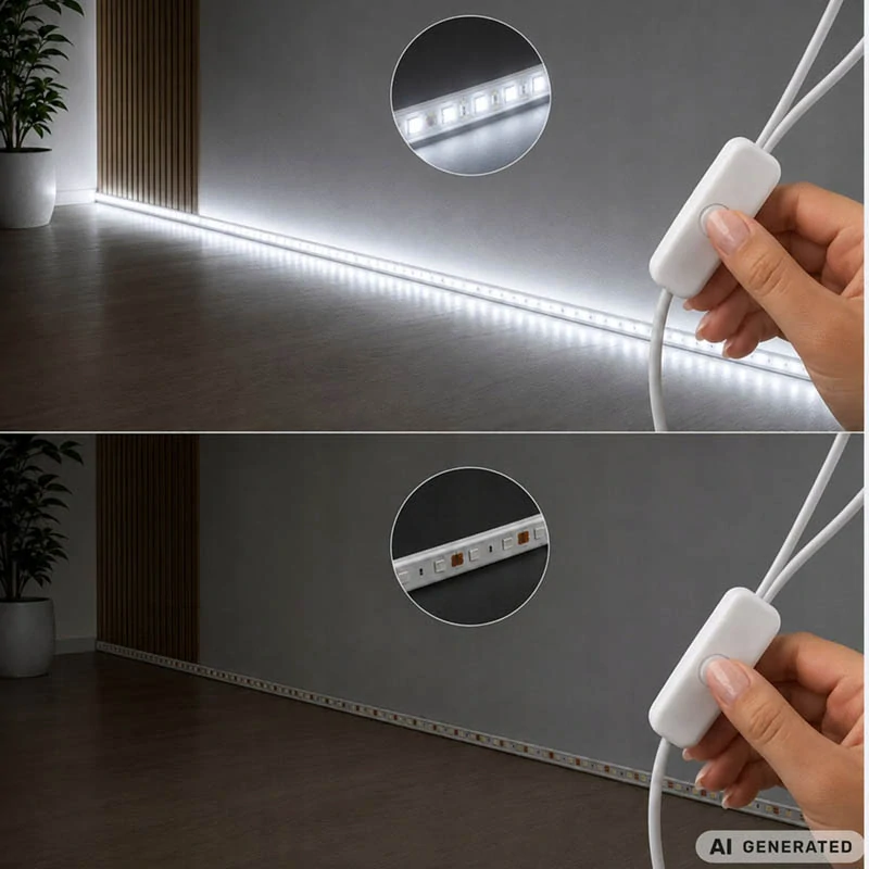 Samolepiaci LED pás 3 m USB 5 V – studené biele svetlo s vypínačom