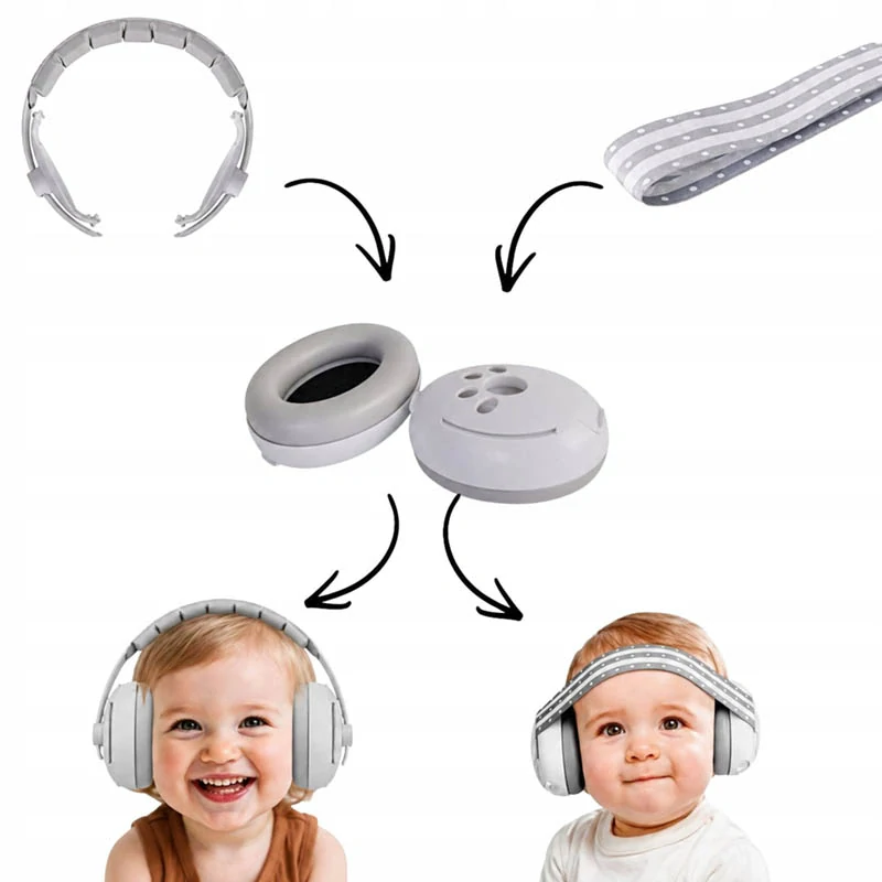 Detské chrániče sluchu 2v1 s útlmom SNR 25 dB