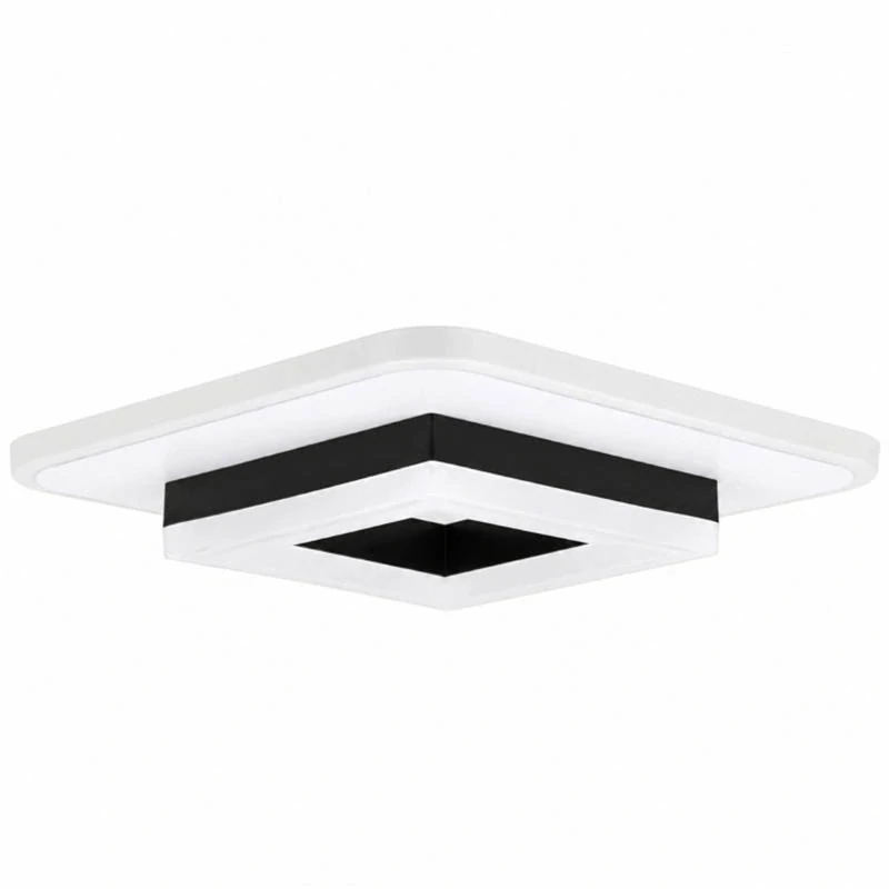 Stropné LED svietidlo čierne 20 W 24 x 24 cm studená biela