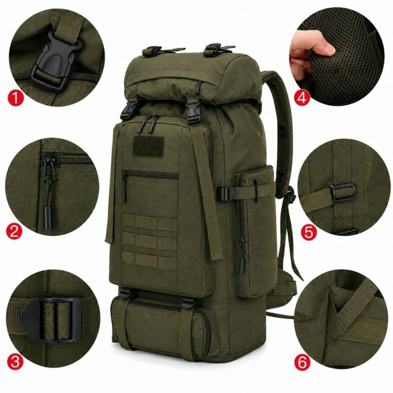 Turistický batoh 100 l na trekking a viacdňové výpravy tmavozelený