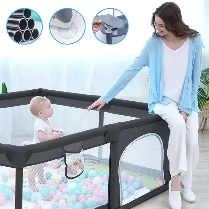 Detská ohrádka L 130 × 130 cm s transportnou taškou