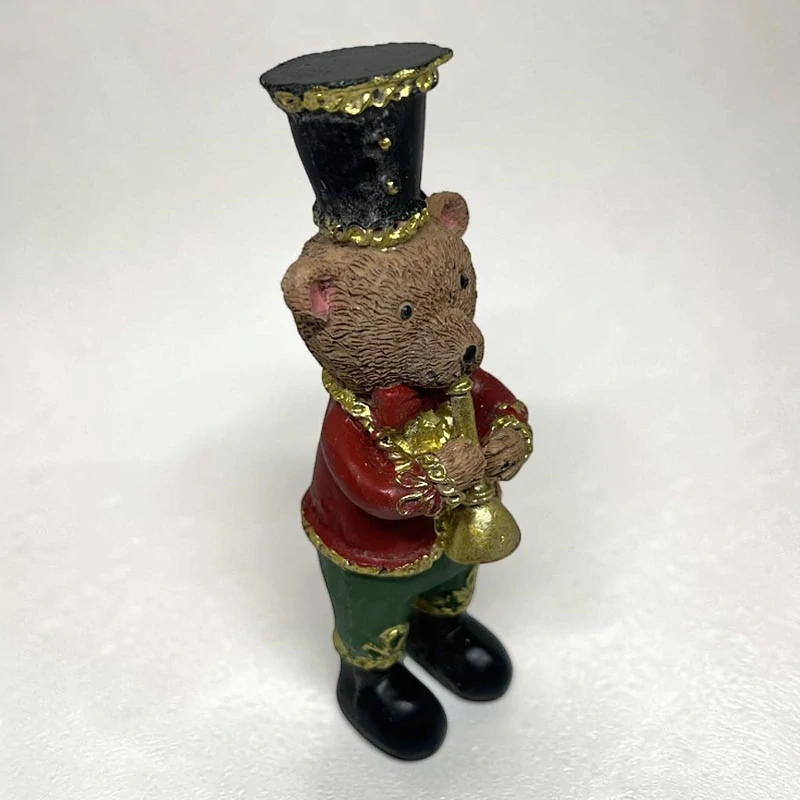 Vianočná figúrka medvedík trubkár 17,5 cm
