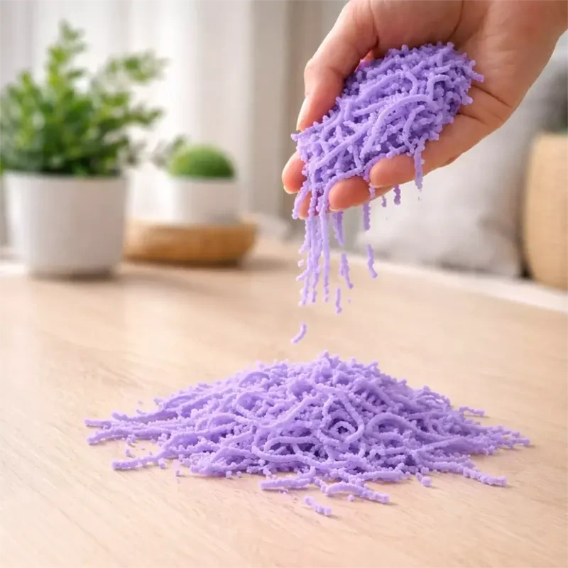 Senzorické pohyblivé červíky pre deti fialové
