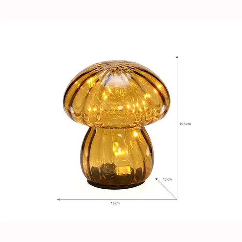 LED lampa hríbik 15 × 13,5 × 13,5 cm