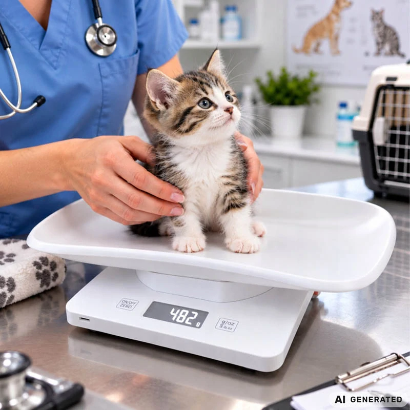 Elektronická LCD váha pre mačky a malé zvieratá do 10 kg / 1 g