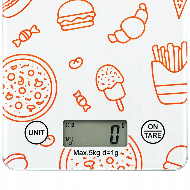 Elektronická kuchynská váha do 5 kg / 1 g sklenená