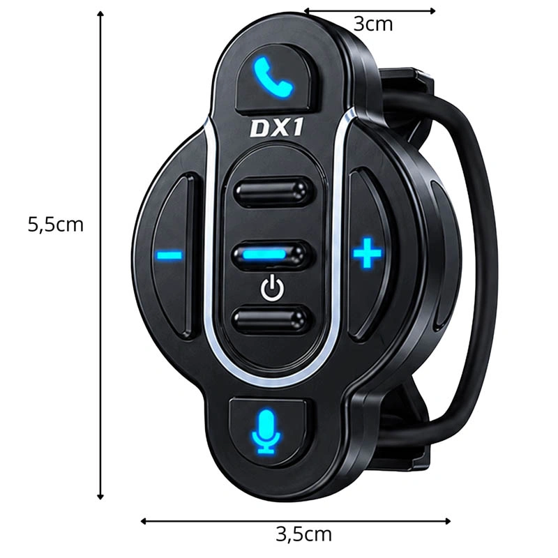 Bluetooth ovládač na riadidlá motocykla DX1 IPX6