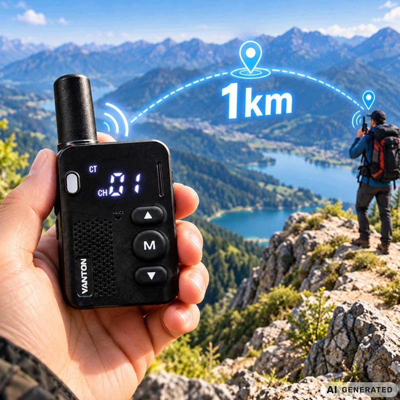 Mini vysielačka Walkie-Talkie T59 2 W – 16 kanálov, USB-C