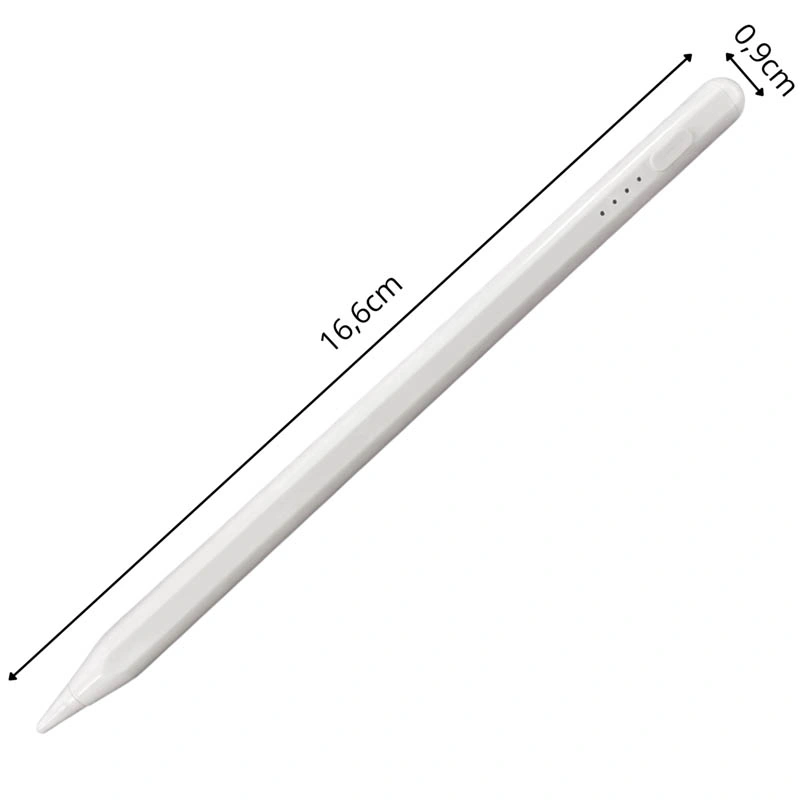 Aktívne dotykové pero na tablet a telefón – USB-C, 2 mm, biele